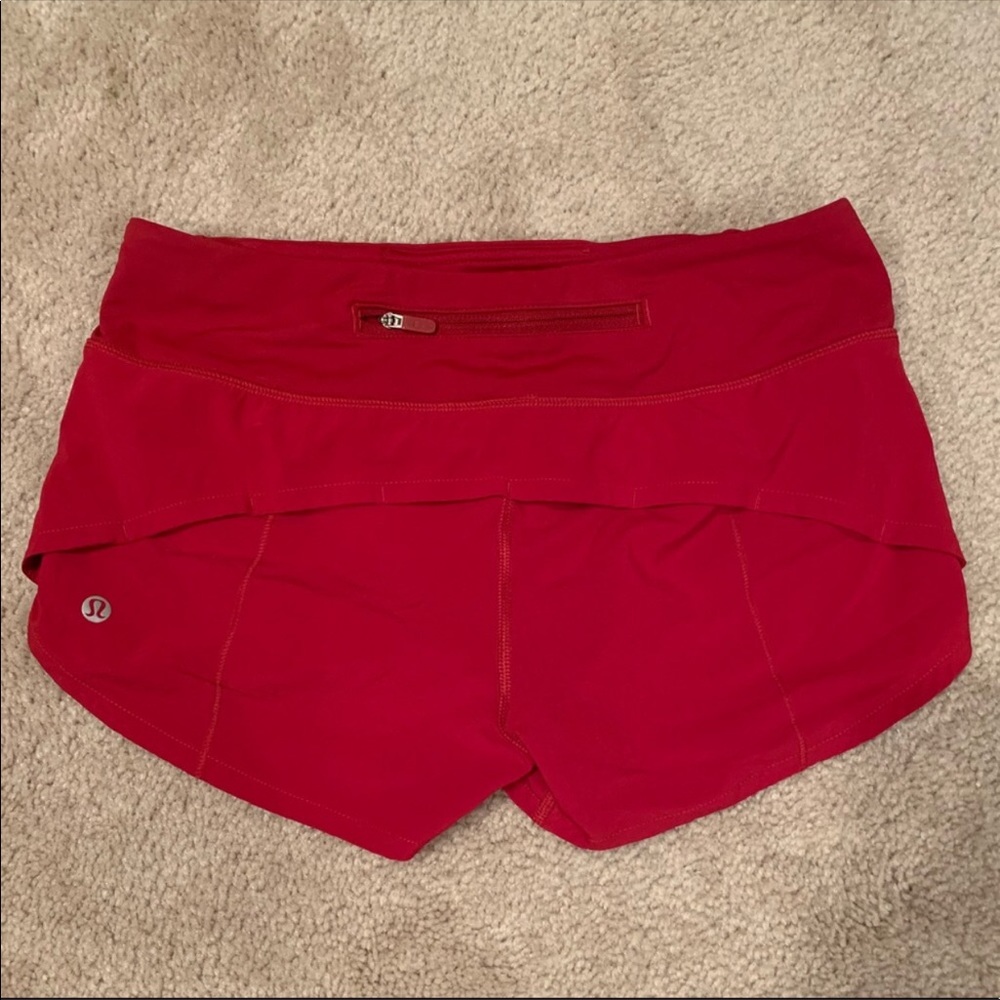 Red Lululemon Shorts-Size 4